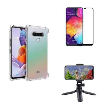 Imagem de Kit Tripé Tripod 360 graus para LG K71 + Capa + Pelicula De Vidro - Hr