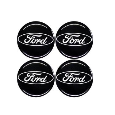 Imagem de Jogo de emblemas para calota resinado preto ford 48mm - EMBLEMAX/MARCO