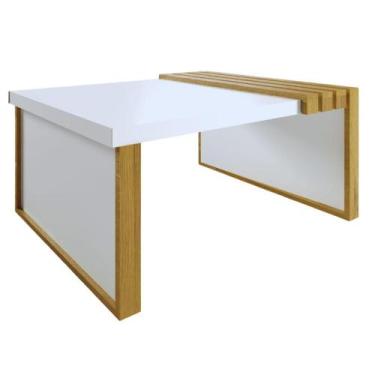 Imagem de Mesa De Centro Safira - Sala De Estar - Branco/Nature - Decor Moveis