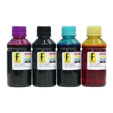 Imagem de Kit 1 Litro tinta Para Impressora cartuchos Bulk Ink  250ml cada cor  