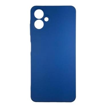 Imagem de Capa Capinha Compativel com Samsung Galaxy A06 Silicone Macia Veludo Forro Interno Premium Azul Marinho