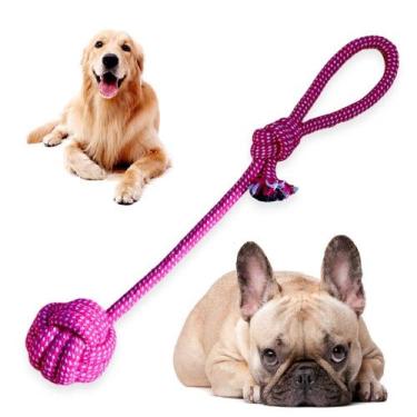 Imagem de Brinquedo Pet Corda Resistente Forte Interativo para Cachorro Cães Cor