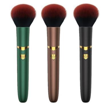 Imagem de Vibrador Pincel de Maquiagem Blush PRO 16cm x 2,2cm Recarregável Silencioso em Silicone Pequeno Discreto