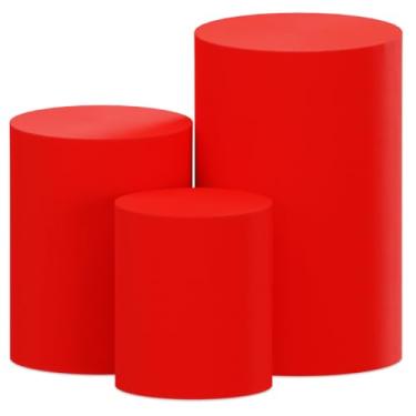 Imagem de Kit 3 Capas de Cilindro de Festa P M G Sublimado Com Cores - Tecido Veste Fácil