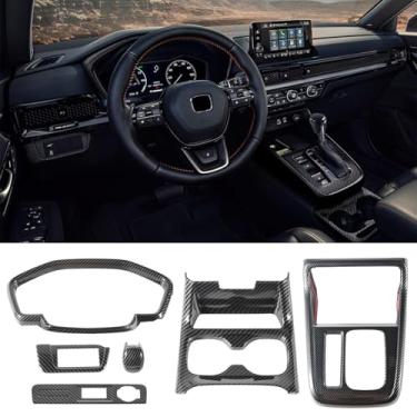 Imagem de Tempsnow Acabamento da tampa do painel de mudança de marchas de controle central para Honda CR-V 2023 2024 2025 com tampa de painel de painel suporte de copo tampa do botão de câmbio e tampa do painel