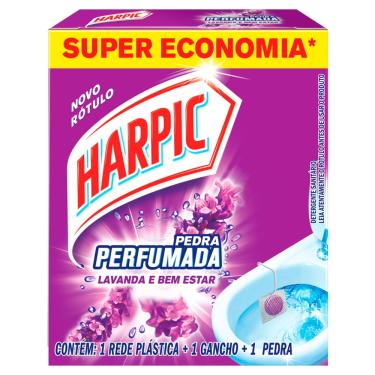 Imagem de DETERGENTE SANITÁRIO EM PEDRA PERFUMADA LAVANDA E BEM-ESTAR HARPIC SUPER ECONOMIA