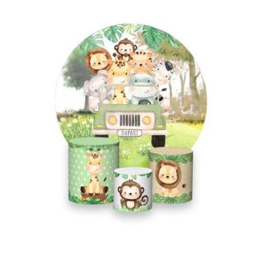 Imagem de Kit Painel de Festa Redondo e Capas De Cilindro - Diversos Temas - Via