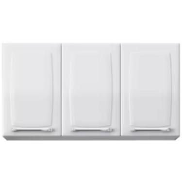 Imagem de Armário Aéreo Triplo Luce 3 Portas 2 Prateleiras Itatiaia Branco