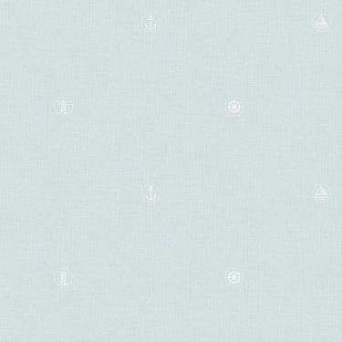 Imagem de Papel De Parede Lullaby Marinheiro Azul Claro 2262 - Rolo 10m X 0,53m