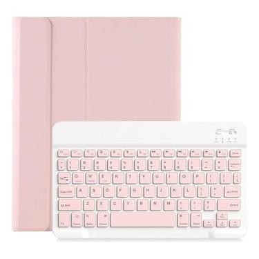 Imagem de Capa Para Tablet Com Teclado Bluetooth Para 5ª/6ª Geração,iPad Air1/Air2,iPad Pro 9.7 Polegadas (Rosa, Teclado comum)