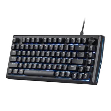 Imagem de Redragon K687 Teclado para jogos com junta CNC com fio, teclado mecânico de 81 teclas com placa de alumínio CNC premium, botão de controle fácil, amortecimento de ruído de 5 camadas, interruptor