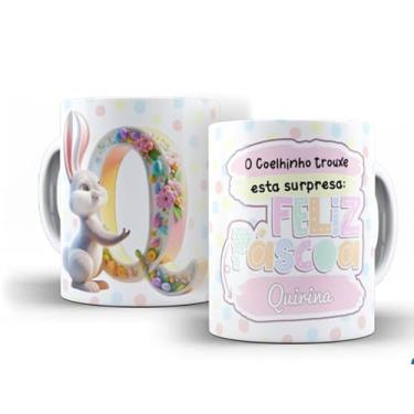 Imagem de Caneca branca ALFABETO PÁSCOA (Q)