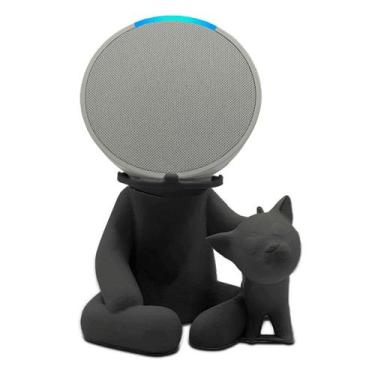Imagem de Suporte Alexa Echo Pop - Robert Gatinho Amazon - 3D Think BR, Preto