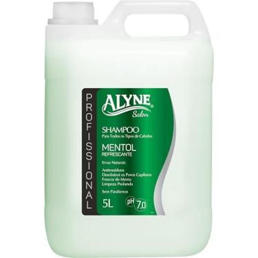 Imagem de Alyne, Shampoo para cabelos, Mentol, 5 Litro, Verde