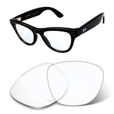 Imagem de Kygear Lentes de substituição de 1,6 mm compatíveis com óculos de sol inteligentes RayBan Meta Skyler RW4010 52 mm (cristal HD)