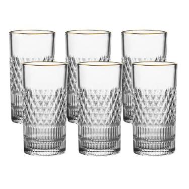 Imagem de Jogo de 6 Copos Altos Para Suco Água Esplanada em Cristal Ecologico co