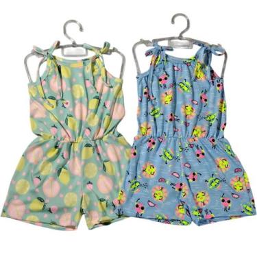 Imagem de kit com 2 macaquinho infantil em micro com proteção UV 50 - CR loja da