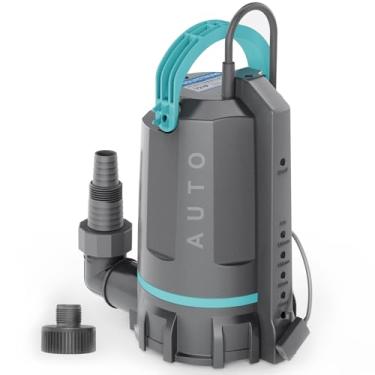 Imagem de Aquastrong Bomba de depósito automática, bomba de água submersível de 1/2 HP, bomba utilitária de 3159 GPH, remoção de água de alto fluxo para piscina, lago de jardim, porão, poços de janela com cabo