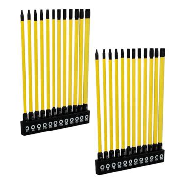 Imagem de Conjunto de brocas Torx longas de 24 peças para chave de impacto, conjuntos de brocas Torx de 150 mm de comprimento, haste sextavada de aço S2 de 1/10.2 cm, estrela Torxs Conjunto de brocas de chave