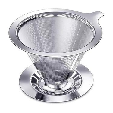 Imagem de Filtro De Café Coador Café Chá Inox De Atóxico Reutilizável Pour Over(Inox 103)