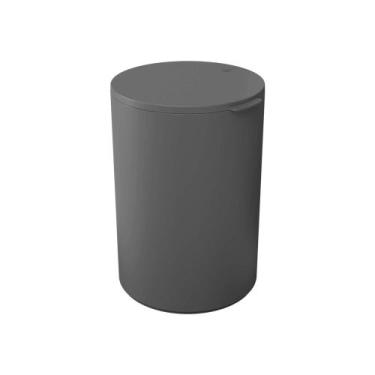 Imagem de Lixeira para Banheiro com Tampa 5 Litros Coza Serene Cinza Chumbo Brin