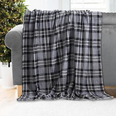 Imagem de Mocassi Cobertor de lã xadrez xadrez de veludo luxuoso - manta de pelúcia quente de inverno para cama, sofá e sofá, cobertor ultra macio e aconchegante para decoração de férias, ideia de presente
