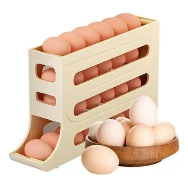 Imagem de Suporte Organizador De Geladeira Cozinha 30 Ovos 4 Andar - Flex