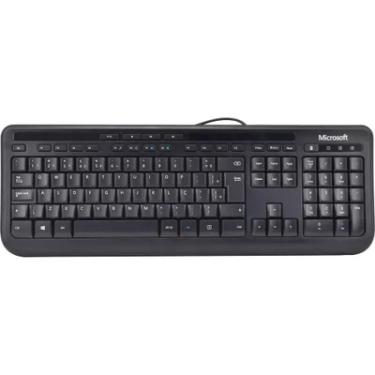 Imagem de Teclado Com Fio Microsoft, USB, ABNT2, Teclas Multimidia, Resistente a Água, Preto - Anb00005