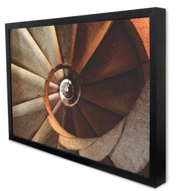 Imagem de Quadro Decorativo Arquitetura Escadas em Moldura Caixa - TaColado, 40 