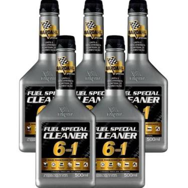 Imagem de Kit 5 Aditivo Combustível Bardahl 6 em 1 Fuel Cleaner 500ml Limpeza Co