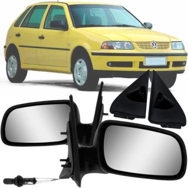 Imagem de Kit Par Retrovisor e Acabamento Volkswagen Gol Parati Saveiro G3 G4 20
