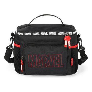 Imagem de Lancheira Bolsa Térmica Escolar Juvenil Original Marvel -, Preto