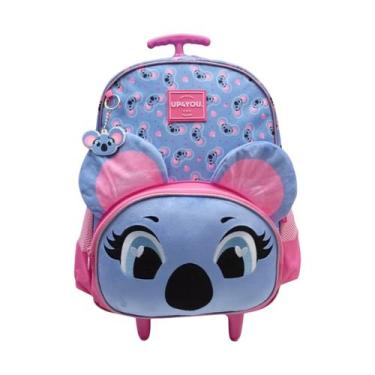 Imagem de Mochila de Carrinho Escolar Infantil Luxcel IS4112UPCAR Coala/Corujinh