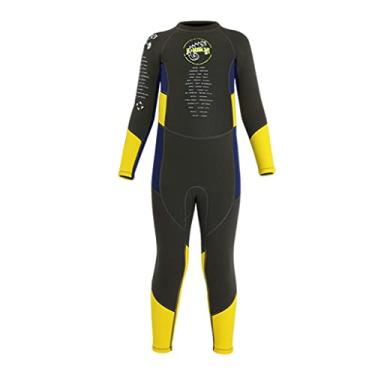 Imagem de Fancyes de de de neoprene 2,5 mm Rapazes Surf de de uma peça raparigas húmidos de s bebé, M Gray