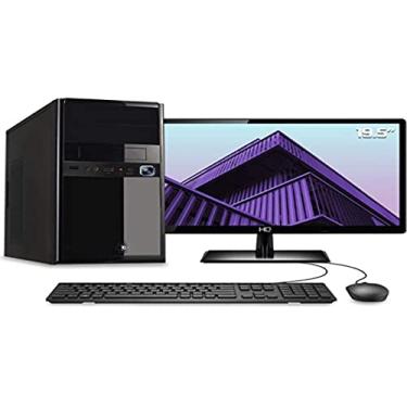 Imagem de Computador Desktop Completo Quantum Intel Core i3 6GB HD 500GB Monitor 19.5" HDMI LED com mouse e teclado, PRETO, Média, 29230