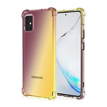 Imagem de Capa flexível anti-queda para Samsung Galaxy M53 M32 A13 A23 5G A53 A73 A52S S20 S21 FE S22 Ultra Plus A12 A22 A32 A52 A72 M52 Capa, preto e dourado, para Samsung A12 5G