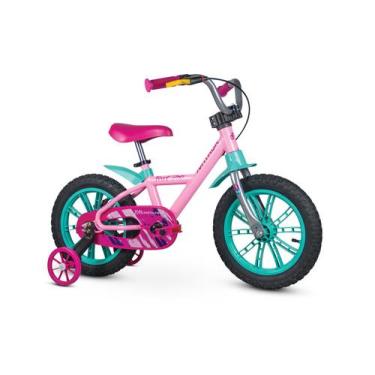 Imagem de Bicicleta Infantil First Pro Aro 14 Com Rodinhas Menina - Nathor