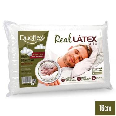 Imagem de Travesseiro Real Látex Alto 16cm Duoflex - Ls1100
