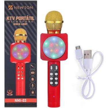 Imagem de Microfone Hifi S Fio Karaokê Speaker Usb Led - MUSIC - KTV