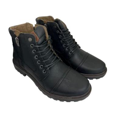 Imagem de Bota Coturno Masculino Em Couro Freeway Triumph Crazy Horse - Preto (37)