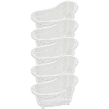 Imagem de Kit 5 Mini Banheiras de Acrílico 200ML para Drinks Decoração Festas - 
