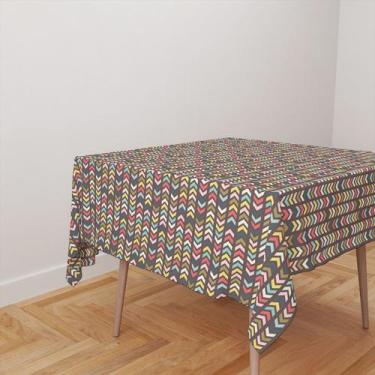 Imagem de Toalha De Mesa Quadrada 4 Lugares Tecido Oxford Boho Akin TL141 - 140x