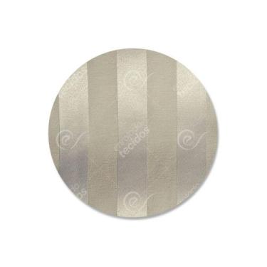 Imagem de Capa para Sousplat em Tecido Jacquard Bege Champagne Listrado Tradicio
