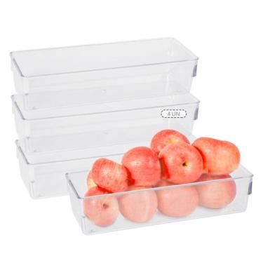 Imagem de KIt 4 Organizador Geladeira/cozinha Acrílico 23x8x5 - Plastutti