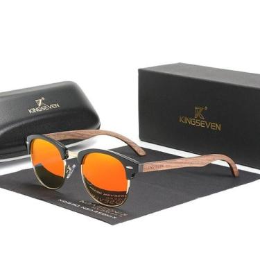Imagem de Óculos De Sol Kingseven N5516 Unissex Esportivo Polarizado, Laranja