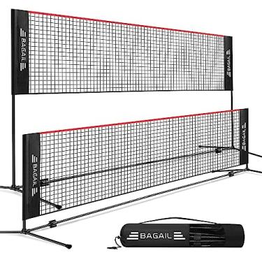 Imagem de BAGAIL Rede De Badminton, Rede De Vôlei Infantil Com Altura Ajustável, Rede De Nylon Dobrável, Rede De Tênis, Rede Pequena De Pickleball Para Jogos De Quintal E Uso Interno E Externo, Fácil Configuraç