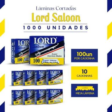 Imagem de 1000 Laminas Barbear Lord Saloon Cortada 10 Cxs Com 100