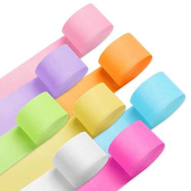 Imagem de Serpentinas de Papel Crepom PIGETALE - 8 Rolos com 200m - Artigos para