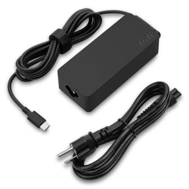 Imagem de Carregador de Laptop Lenovo 65W USB-C - Adaptador de Alimentação Tipo 