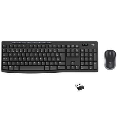 Imagem de Combo Teclado e Mouse sem fio Logitech MK270 com Teclas de Mídia de Fácil Acesso Conexão USB Pilhas Inclusas Layout ABNT2